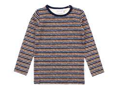 Wheat t-shirt midnight blue stripe